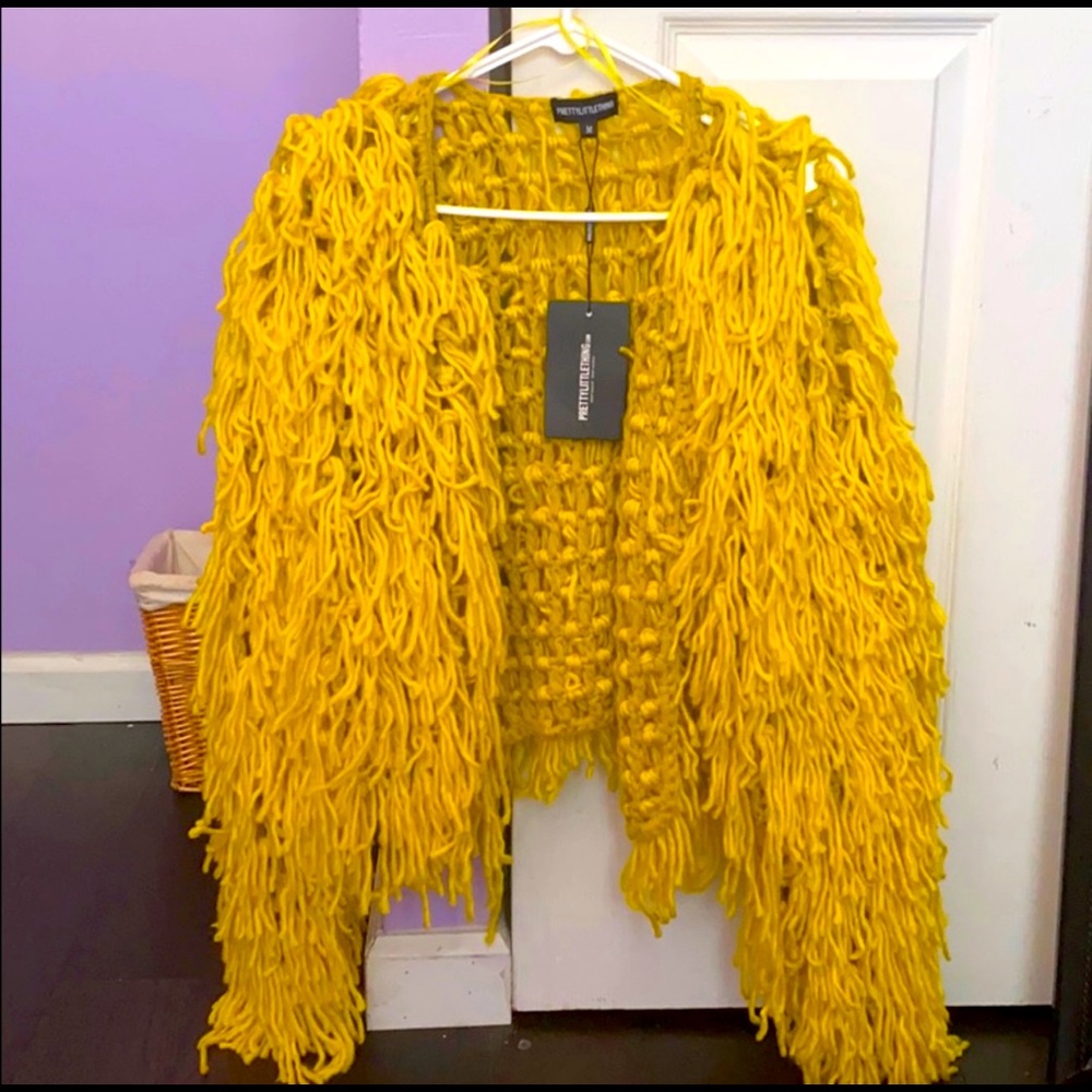 PLT Shaggy Knit Coat